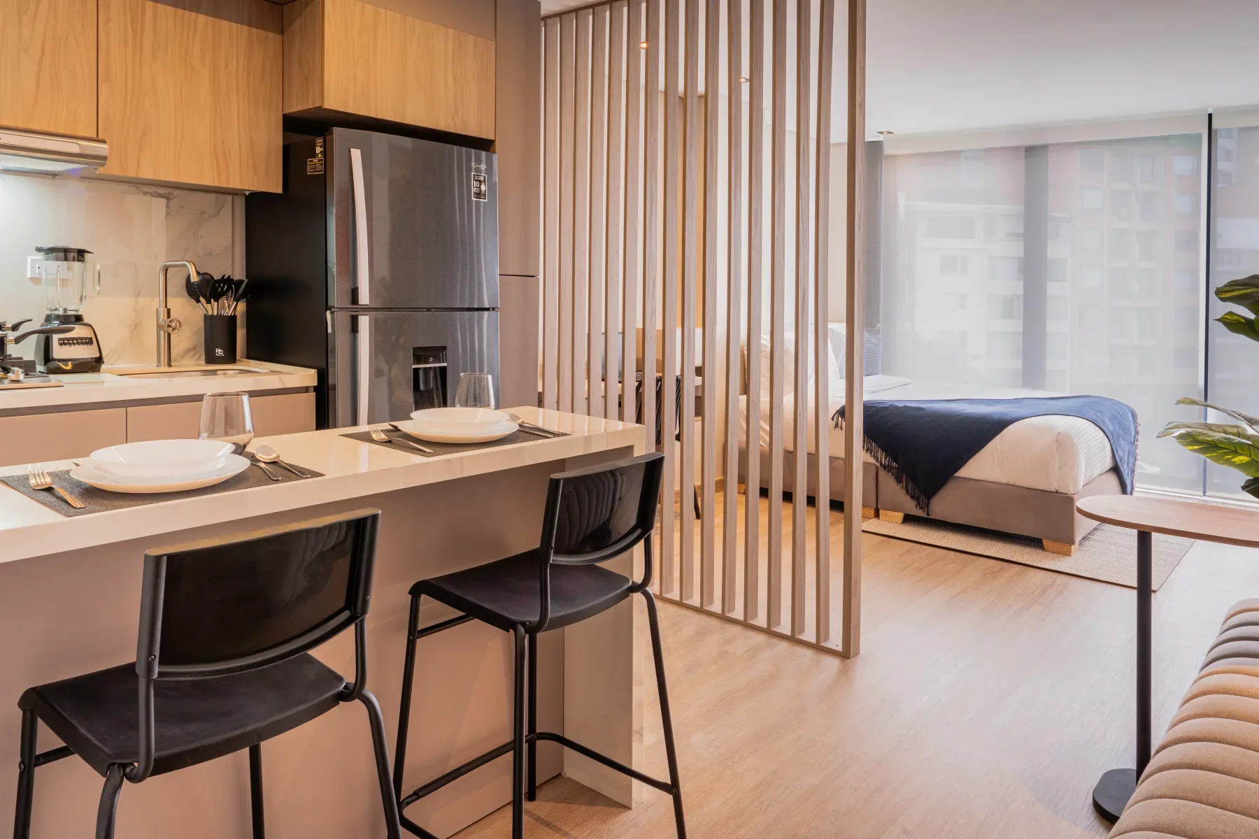 Tipo 1 — cocina y sala
