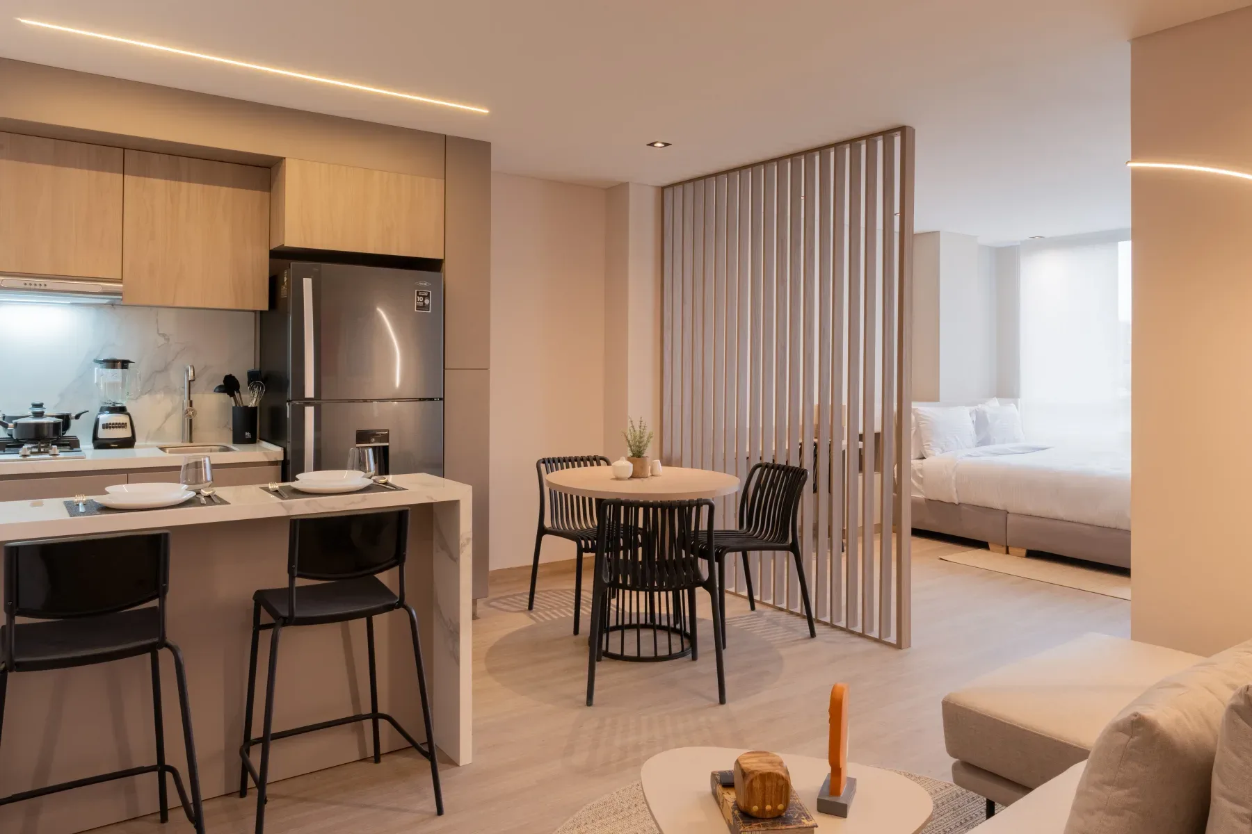 Tipo 3 — cocina, comedor y habitación